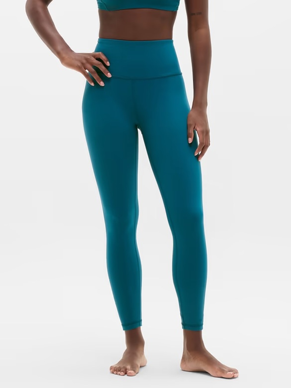 Athleta Salutation Stash 7/8 Tight, High-Rise, Teal